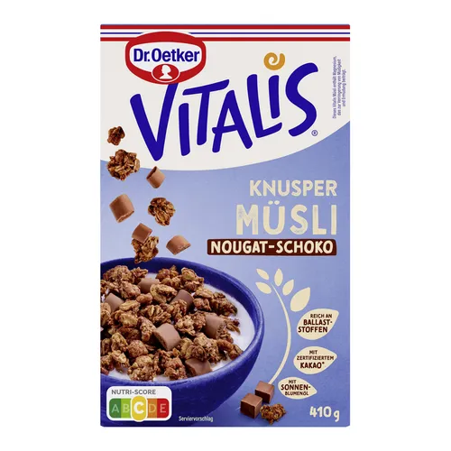 Dr. Oetker Vitalis Knusper Nougat-Schoko Müsli 410 g von Dr. Oetker