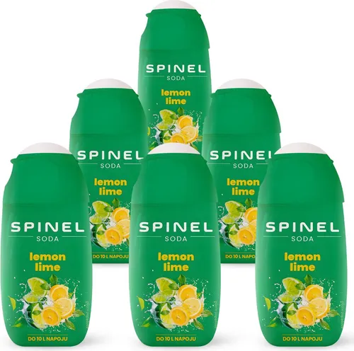 Spinel Soda Zitronen Limetten Sirup 65ml, 6 Stück für SodaStream Wassersprudler