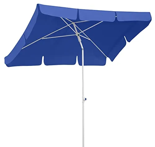 Schneider Sonnenschirm Ibiza, blau, 180 x 120 cm rechteckig, 682-09, Gestell Stahl, Bespannung Polyester, 2.6 kg