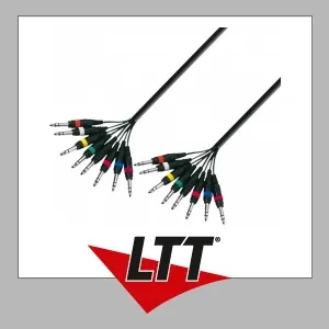 Adam Hall 3 Star Serie Multicore Kabel 8 x 6,3 mm - HiFi-Kabel mit 8 x 6,3 mm Stereoklinke, ideal für professionelle Audioanwendungen und bietet hervorragende Klangqualität.