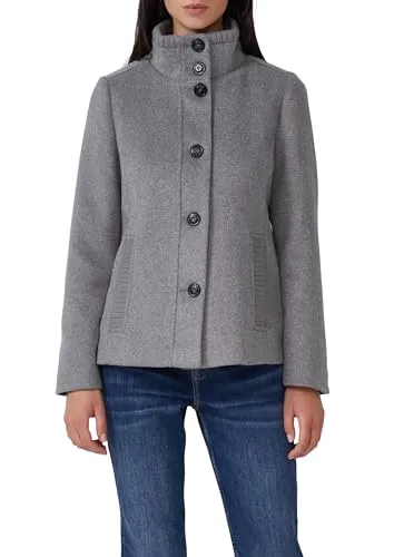 s.Oliver Funktionsjacke aus Wollmix mit Knopfleiste - Stylische Outdoor-Jacke aus hochwertigem Wollmix. Mit schlanker Passform und praktischen Taschen ist sie der ideale Begleiter für deine Abenteuer im Freien.