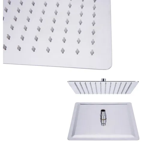 Sanlingo Regenduschkopf Edelstahl Poliert Regenbrause Regenschauer Flach Duschkopf 25 x 25 cm