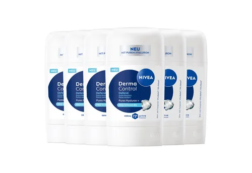 NIVEA Deodorant Derma Control Defend Stick 6 x 50ml - Der NIVEA Derma Control Defend Stick bietet 72 Stunden zuverlässigen Schutz und pflegt die Haut. Ideal für den täglichen Einsatz, ist er frei von Ethylalkohol und dermatologisch getestet.