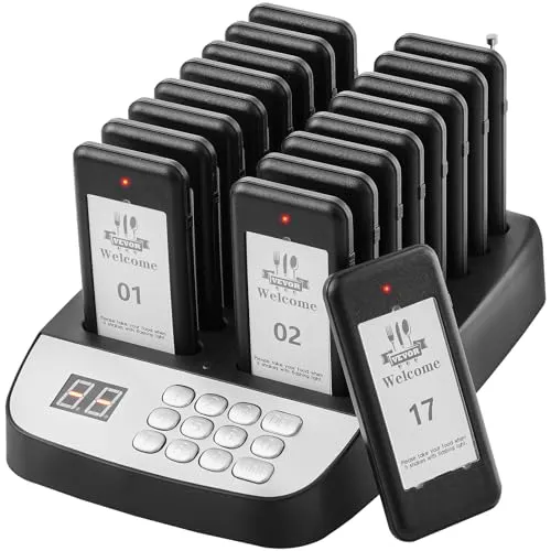Produktbild VEVOR Kabelloses Restaurant-Pager-System mit 16 Pagern