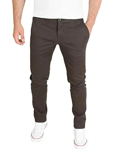 WOTEGA Adriano - Graue Chino Hosen für Herren - Slim Fit Chinohosen - Stretch Herrenhose, Grau (Iron Gate 193910), W31/L34