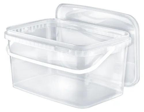 Produktbild Benbow Rechteckiger Eimer mit Deckel mit Griff 5L Anzahl: 1 Stk., Transparent BSR-, Luftdicht, Lebensmittelecht, BRC-