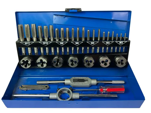 Kraftwelle 32 teiliges Gewindeschneider Set Gewindeschneidzeug M3-M12