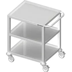 Transportwagen mit drei Böden, 800x600x850 mm, verschweißt