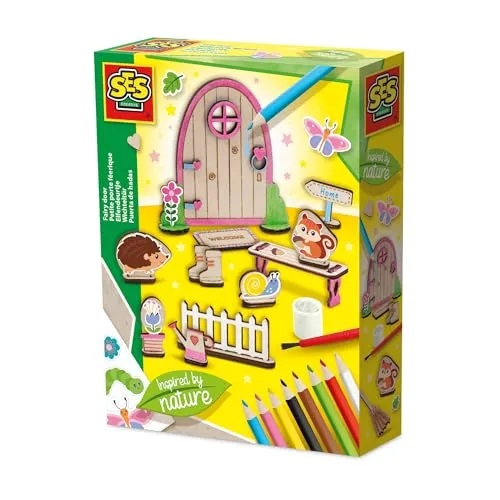 SES Creative 14038 Feentür - Inspired by Nature - Kreatives Bastelset für Kinder ab 5 Jahren - Enthält Alles für kreatives Spielen - Perfekt für kleine Magie-Liebhaber