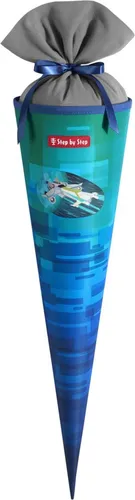 Step by Step Schultüte ,mit eingenähtem Bändchen