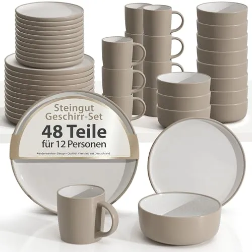 Geschirrsets Grau von HAUSFELDER