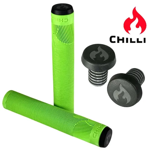 Chilli Stunt-Scooter / BMX / Dirt Fahrrad Soft Griffe XL Flame Barends grün