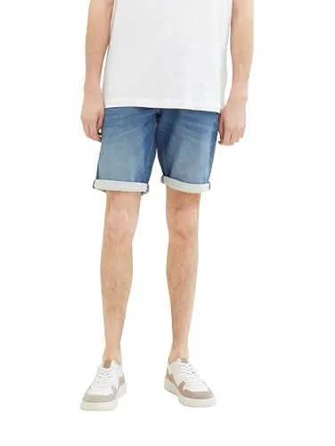 TOM TAILOR Herren Slim Jogg-Jeans Bermuda Shorts - Herren-Shorts aus Jogg-Denim mit hohem Stretch-Anteil für optimalen Komfort und Bewegungsfreiheit, ideal für warme Tage.