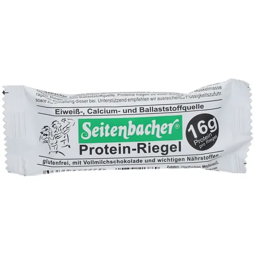 Seitenbacher® Protein-Riegel - Proteinriegel mit 16g Protein pro Riegel, ideal für Muskelaufbau und unterwegs. Hochwertige Zutaten mit Vollmilchschokolade umhüllt.