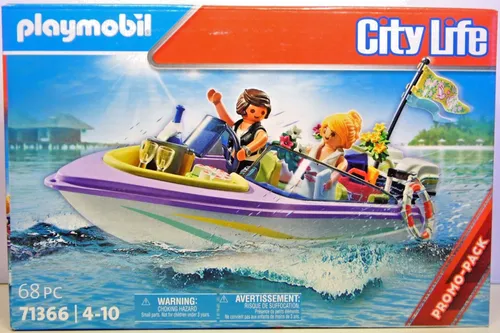 PLAYMOBIL My Life: Hochzeitsreise - Romantisches Flitterwochen-Set mit schwimmfähigem Motorboot, ideal für kreative Rollenspiele ab 4 Jahren!