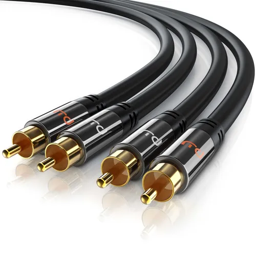 Primewire HQ Platinum 2xCinch zu 2xCinch Premium Audiokabel RCA Stecker 0,5m NEU