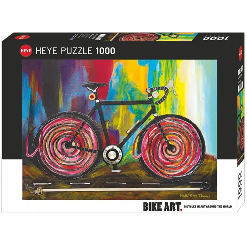 HEYE Puzzle Momentum Bike Art - 1000 Puzzleteile, Made in Germany, farbenfrohes Fahrradmotiv für Puzzle-Fans ab 10 Jahren