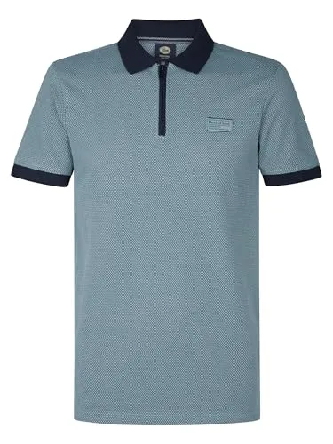 Petrol Industries - Poloshirt mit Reißverschluss Keyline Blau L
