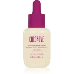 Coco & Eve Sunny Honey Bronzing Face Drops - 30 ml - Selbstbräuner mit Hautpflegevorteilen, sorgt für eine natürliche, strahlende Bräune und spendet intensive Feuchtigkeit dank 5 Arten von Hyaluronsäure.