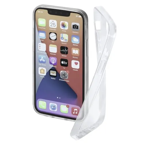 Hama Handyhülle für Apple iPhone 13 mini „Crystal Clear“ (durchsichtige iPhone 13 mini Hülle aus TPU, flexible Schutzhülle, Handyschutz mit Anti-Rutsch-Oberfläche) transparent