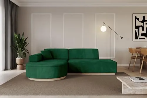 ALTDECOR Ecksofa in L-Form Corner Sofa Bett Eckcouch Couch Wohnlandschaft Cauchsofa Arrio-L1-243x171x83 cm Braun