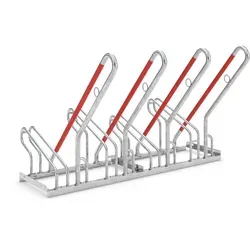 WSM Fahrradständer 2504 - Einstellparker für 4 Fahrräder - Hochwertiger Fahrradständer aus feuerverzinktem Stahl, ideal für E-Bikes und Rennräder. Bietet zusätzlichen Diebstahlschutz durch integrierte Stahlösen und schützt vor Beschädigungen.