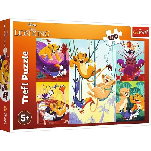 Trefl 16478 The Lion King - 100 Teile Puzzle mit König der Löwen, fördert Konzentration und Kreativität für Kinder ab 5 Jahren
