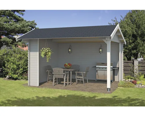 Gartenhaus Kirian 420 x 389,4 cm lichtgrau