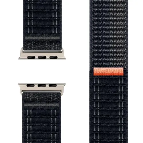 NALIA Evolv Nylon Armband kompatibel mit Apple Watch Armband iWatch Series SE/10/9/8/7/6/5/4/3/2/1, 38/40/41/42mm, Gewebtes Stoffband Elastisch Uhrenband mit Klettverschluss, Farbe:Nachtschwarz