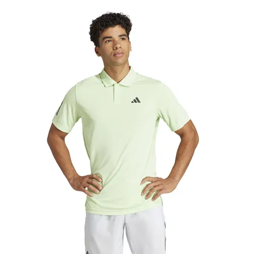 adidas Performance Poloshirt Club 3 Stripes 2024 limegrün Herren - Poloshirt für Tennis, Teil der nachhaltigen adidas Club Kollektion, mit feuchtigkeitsabsorbierender AEROREADY Technologie und optimaler Bewegungsfreiheit durch speziellen Schnitt.