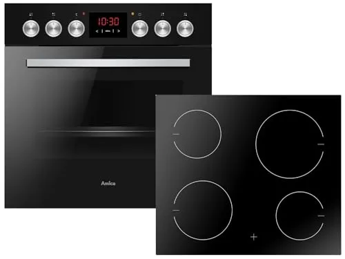 Amica EHC 209121 SC Set Einbauherd EH 923 605 SM + Glaskeramikkochfeld EC 744 100 C