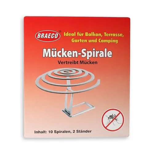 Braeco Anti Mücken Spirale 10Stk mit 2 Ständer