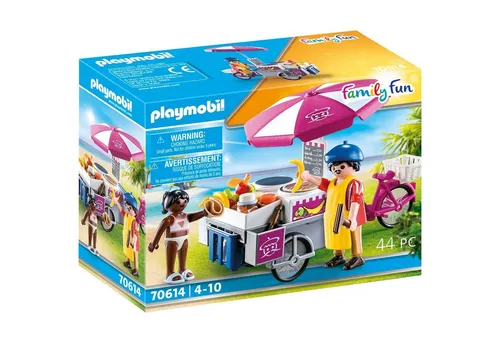 PLAYMOBIL Family Fun 70614 - Mobiler Crêpes-Verkauf, tropisches Planschvergnügen für Kinder ab 4 Jahren mit 44-teiligem Zubehör
