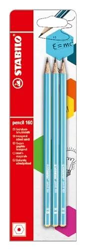 STABILO - Bleistift - pencil 160 in blau - 3er Pack - Härtegrad HB