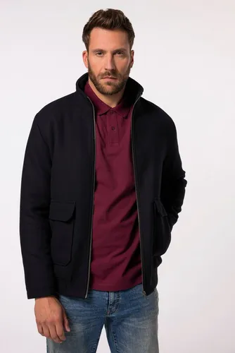 JP 1880 Herren Übergrößen Bomberjacke Navy blau 6XL - Hochwertige Bomberjacke aus Wolle mit speziellem Schnitt bis 7 XL. Markanter Style und praktische Klappentaschen für optimalen Tragekomfort.