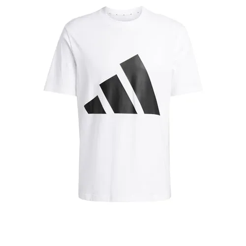 adidas Herren Essentials Big Logo Tee, White/Black, L - Herren-Shirt mit regulärem Schnitt und Rundhalsausschnitt, aus 100 % Baumwolle für optimalen Tragekomfort.
