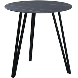 Beistelltisch Mazzorbo - Mehrfarbig, H: 50 cm, Ø: 50 cm - Modern und pflegeleicht: Beistelltisch Mazzorbo mit stabiler Metallbasis und Platte aus gesintertem Stein. Perfekt für stilvolle Wohnräume!