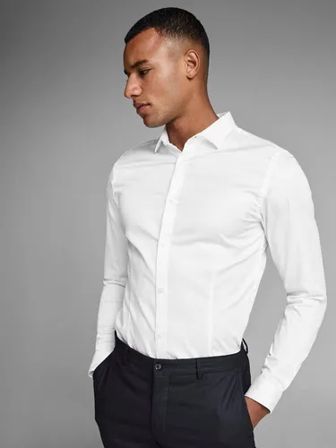 JACK & JONES Herren Freizeit Hemd JJPRPARMA Slim Fit - Stylisches Slim Fit Hemd in Weiß, Blau und Schwarz, ideal für lässige Anlässe. Hochwertige Verarbeitung der dänischen Marke JACK&JONES.