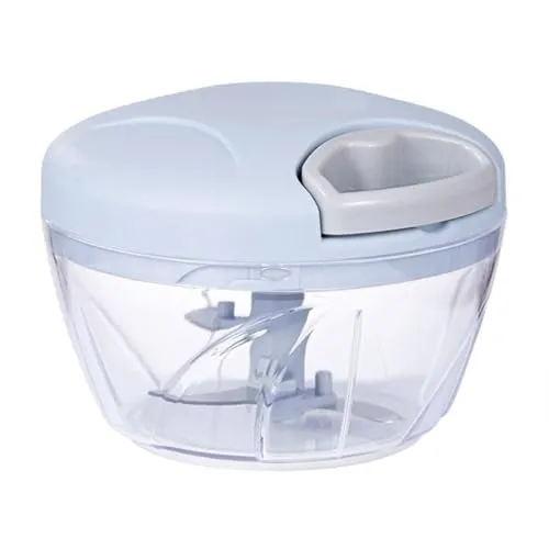 Zwiebelschneider Manuell,Zerkleinerer mit Seilzug Gemüse Zerkleinerer Mini Portable Pull Zwiebel Zerkleinerer Multifunktions Knoblauch Zerkleinerer für Gemüse,Obst,Knoblauch 500ml