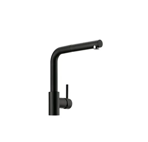 Naber Küchenarmatur LINEA Arco 2 schwarz matt - Armaturen - Eleganter Einhebelmischer mit ausziehbarem Auslauf, ideal für moderne Küchen, kombiniert Design und Funktionalität für optimale Nutzung.