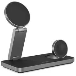 Tech-Protect QI15W-A47 MagSafe 3in1 Inductive Charger - Wireless Charger mit 15 W Leistung, ideal für das gleichzeitige Laden von Smartphone, AirPods und Apple Watch – für mehr Komfort im Alltag.