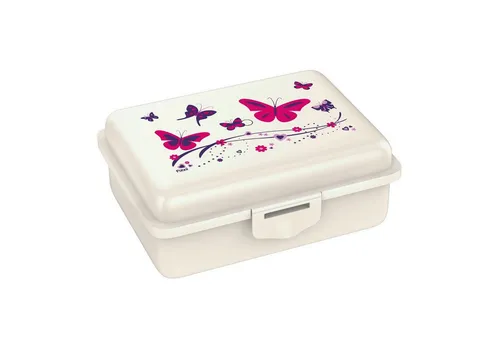 Fizzii Lunchbox bunte Brotdose 18 x 13 x 7 cm, Polyethylen, mit Innengefach zum Rausnehmen