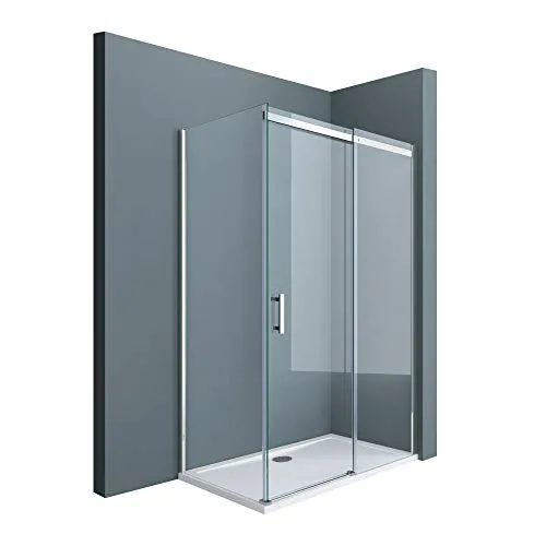 doporro Duschkabine Schiebetür 70x110x195cm - Duschkabine mit ESG-Sicherheitsglas und Easy-Clean-Beschichtung für einfache Reinigung. Flexibel einstellbar und leise Schiebetür für komfortable Nutzung.