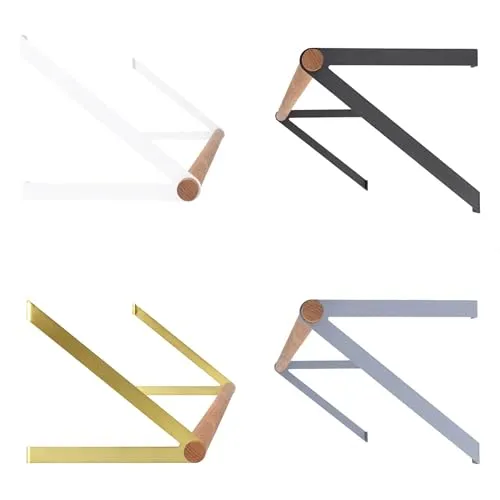 Natural Goods Berlin 2x Kleider-Stange GARD REINICKENDORF | Antik-Gold Metallhalterung - Verwandle deinen Raum mit der eleganten Garderoben-Halterung GARD REINICKENDORF. Einfach zu montieren und aus hochwertiger Eiche gefertigt, bietet sie stilvolle Ordnung für Kleidung. Ideal für Flur oder Ankleidezimmer.