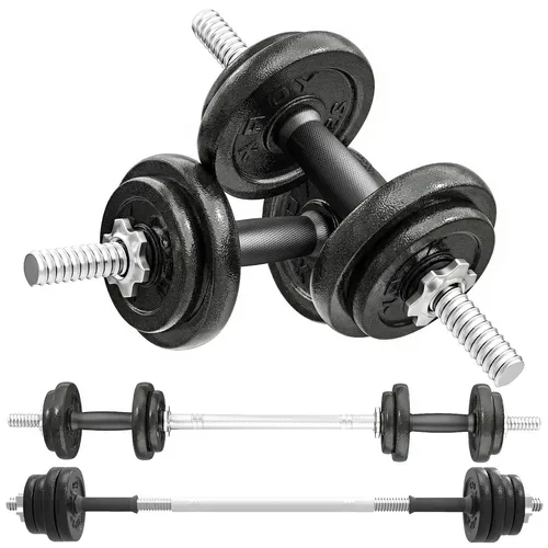 Hantelset 2-in-1 verstellbar bis 20 KG - Praktisches Hantelset für Fitness und Training. Verstellbares Gewicht bis 20 kg für individuelle Anpassung. Kompakt und ideal für Zuhause oder im Fitnessstudio.