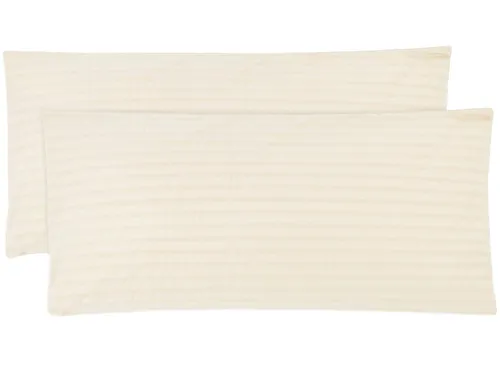 ZOLLNER Kissenbezug, (2 Stück), 40 x 80 cm, 100% Baumwolle, vom Hotelwäschespezalisten, Seersucker