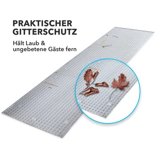 Lichtschachtabdeckung | Zuschneidbares Schutzgitter für Kellerschächte 120 x 60 cm