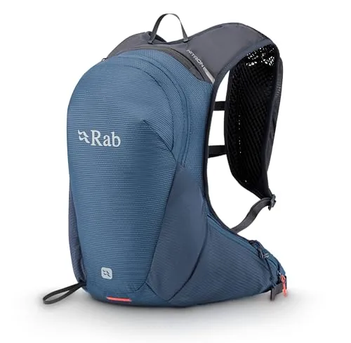 Rab Nitron 12 Orion Blue (ORB) M - Leichter Wanderrucksack - Wanderrucksäcke mit westenartigem Tragesystem für stabilen Sitz, ideal für Tageswanderungen und Speed Hiking. Integrierte Trinkblase und flexibles Design für maximale Bewegungsfreiheit.