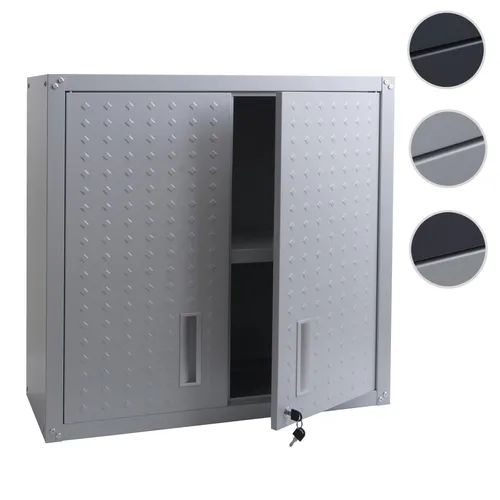 Hängeschrank HWC-O52 - abschließbarer Wandschrank aus Stahl - Bad-Hängeschrank mit großzügigem Stauraum und abschließbarem Design für sichere Aufbewahrung von Akten, Werkzeugen oder Vorräten. Ideal für Büro, Werkstatt oder Haushalt.