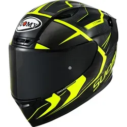 Suomy TX-Pro Advance 2023 Helm, schwarz-gelb, Größe L für Männer - Motorradhelm mit kratzfestem Polycarbonat-Visier und effizienter Belüftung für optimalen Komfort auf jeder Fahrt.